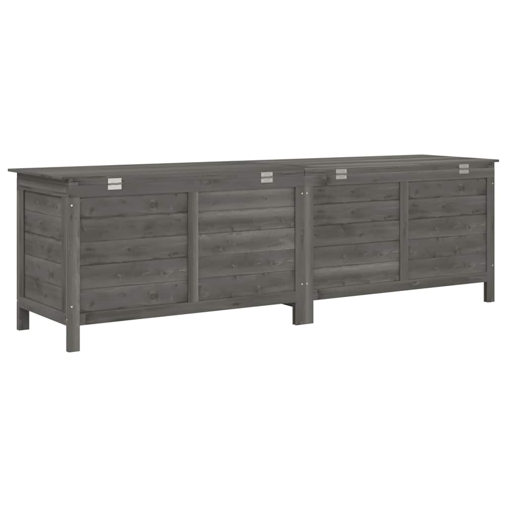Garden Storage Box Anthracite 198,5x50x56,5 cm Solid Wood Fir