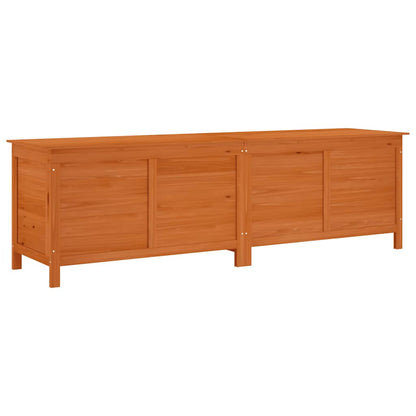Garden Storage Box Brown 198.5x50x56.5 cm Solid Wood Fir
