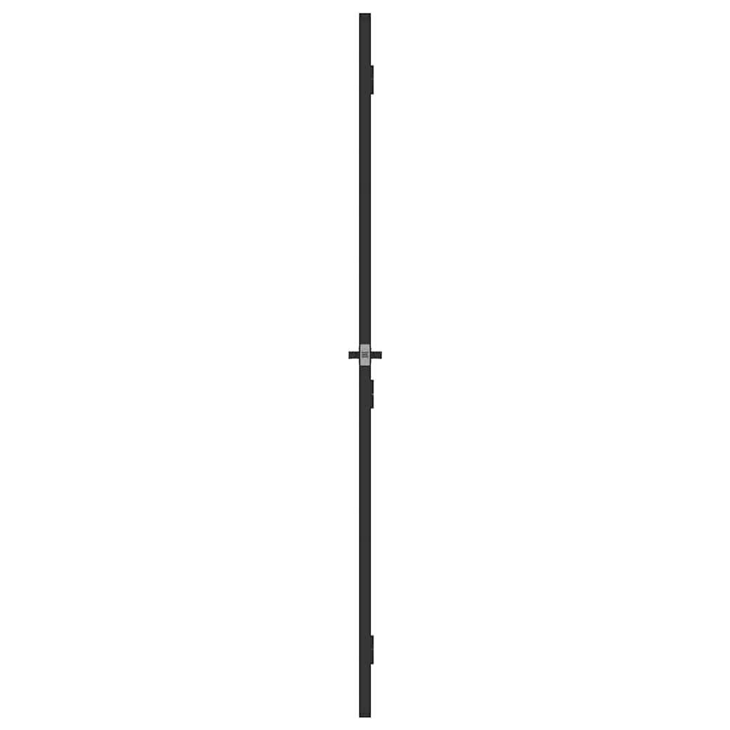 Interior Door Slim Black 76x201,5 cm Tempered Glass and Aluminium