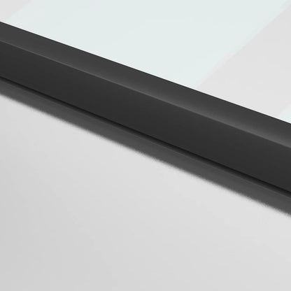 Interior Door Slim Black 76x201.5 cm Tempered Glass and Aluminium