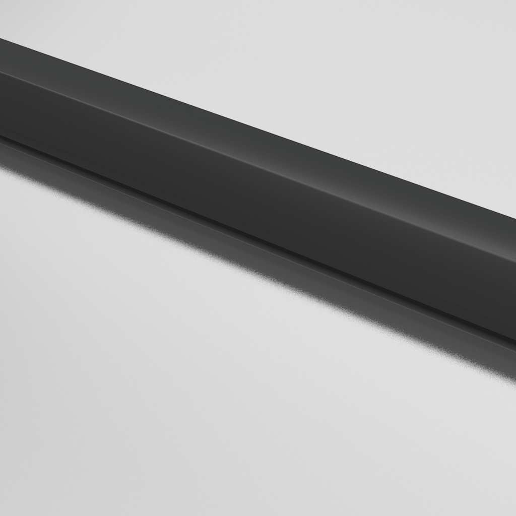 Interior Door Slim Black 83x201.5 cm Tempered Glass and Aluminium