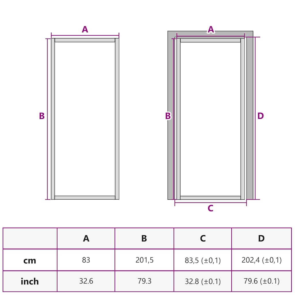 Interior Door Slim Black 83x201.5 cm Tempered Glass and Aluminium