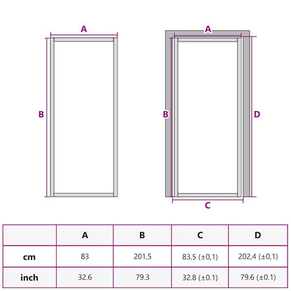 Interior Door Slim Black 83x201.5 cm Tempered Glass and Aluminium
