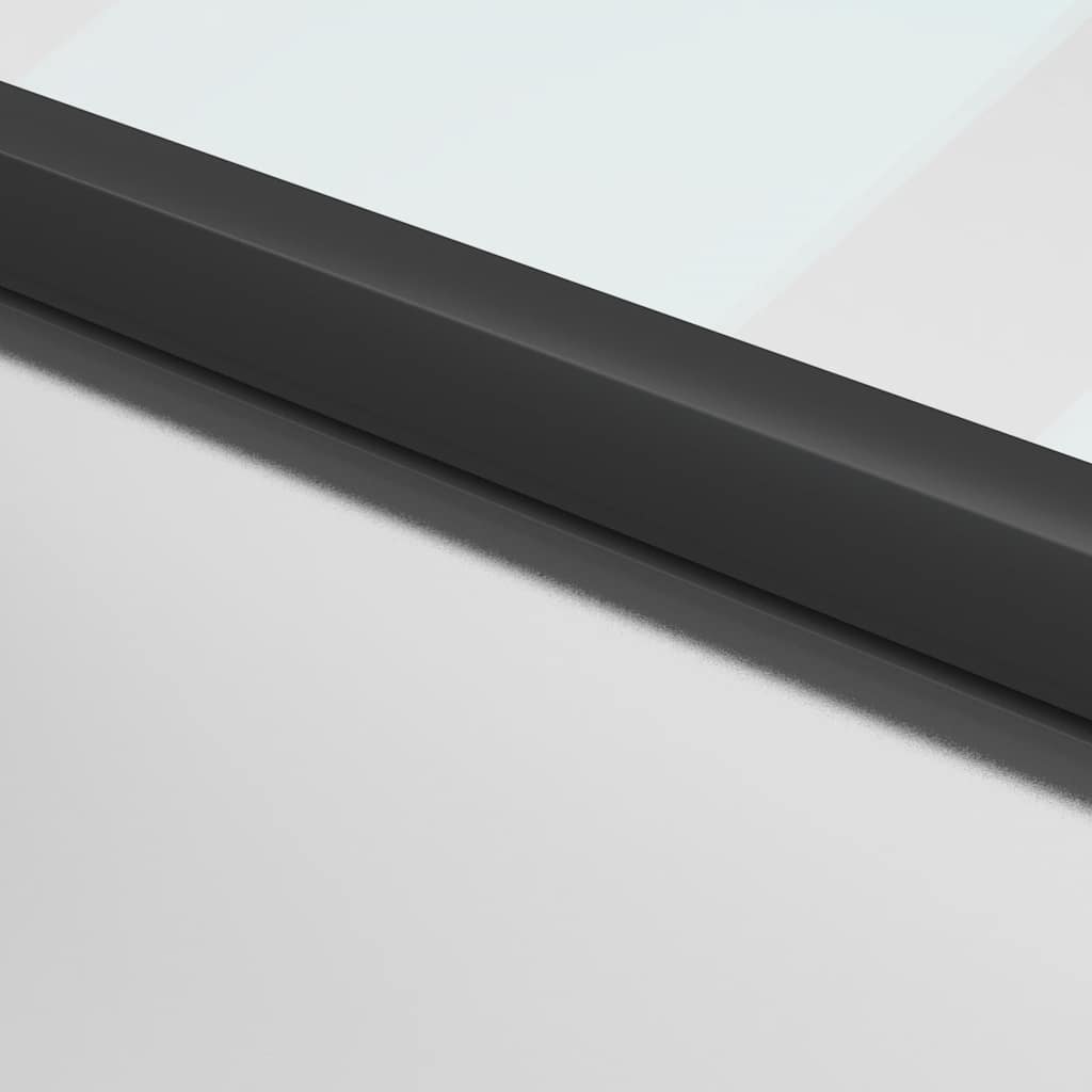 Interior Door Slim Black 102.5x201.5 cm Tempered Glass and Aluminium