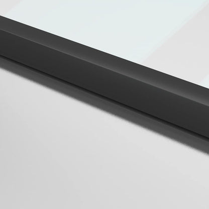 Interior Door Slim Black 102.5x201.5 cm Tempered Glass and Aluminium