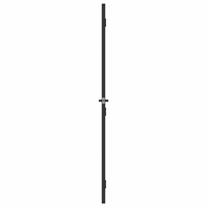 Interior Door Slim Black 102.5x201.5 cm Tempered Glass and Aluminium