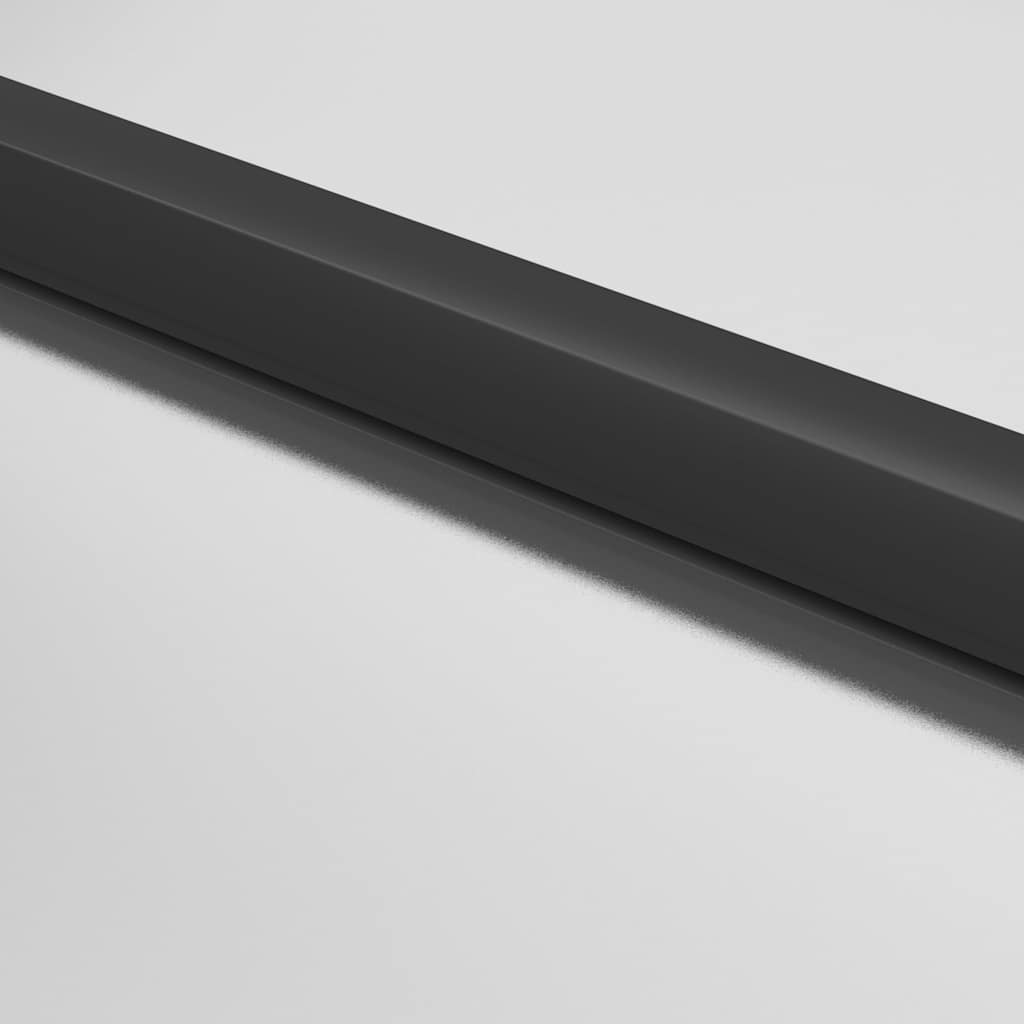 Interior Door Slim Black 102.5x201.5 cm Tempered Glass and Aluminium