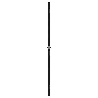 Interior Door Slim Black 76x201.5 cm Tempered Glass and Aluminium