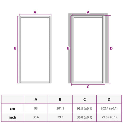 Interior Door Slim Black 93x201.5 cm Tempered Glass and Aluminium