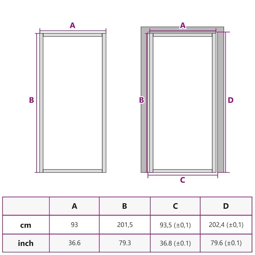 Interior Door Slim Black 93x201.5 cm Tempered Glass and Aluminium