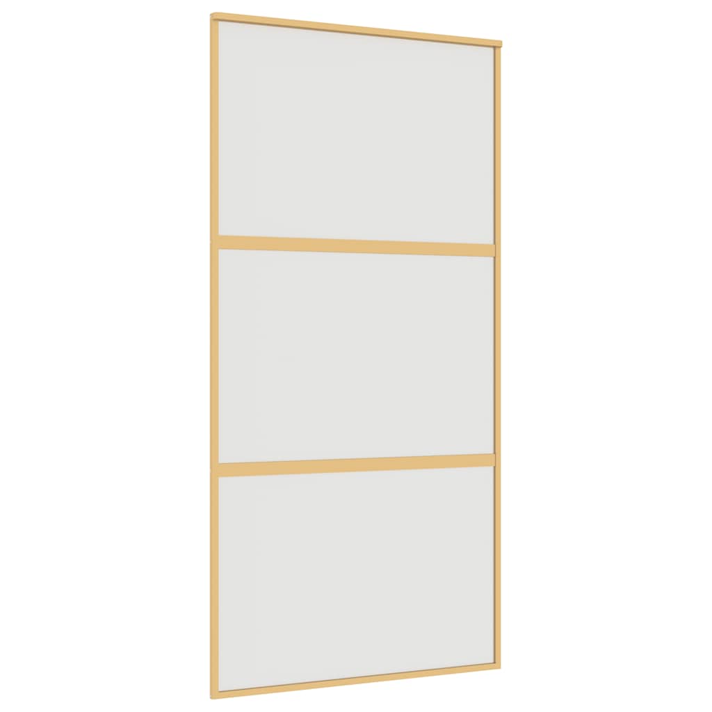 Sliding Door Gold 102,5x205 cm Frosted ESG Glass and Aluminium