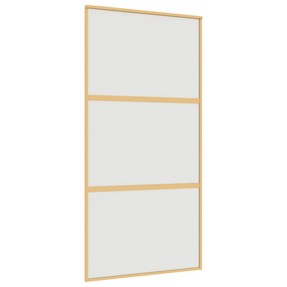 Sliding Door Gold 102,5x205 cm Frosted ESG Glass and Aluminium