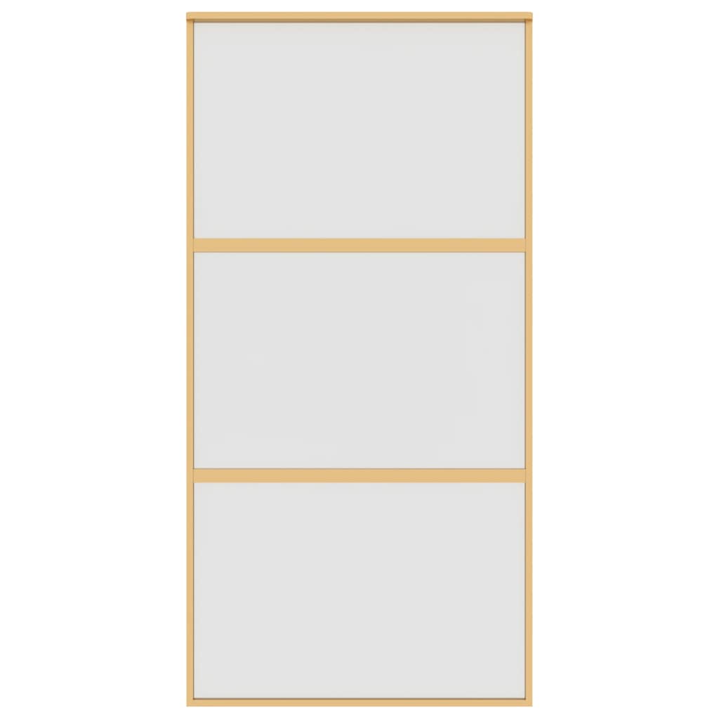 Sliding Door Gold 102,5x205 cm Frosted ESG Glass and Aluminium