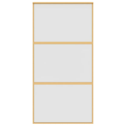 Sliding Door Gold 102,5x205 cm Frosted ESG Glass and Aluminium
