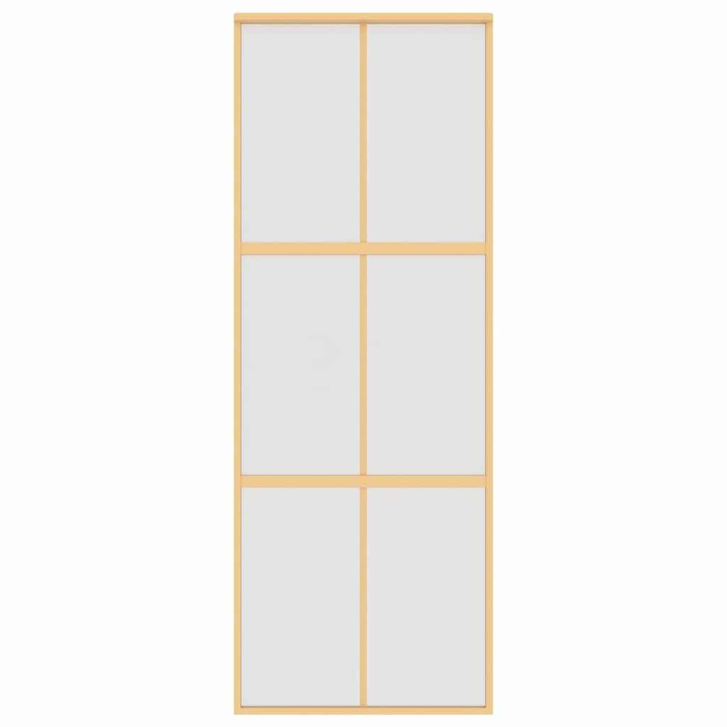 Sliding Door Gold 76x205 cm Frosted ESG Glass and Aluminium