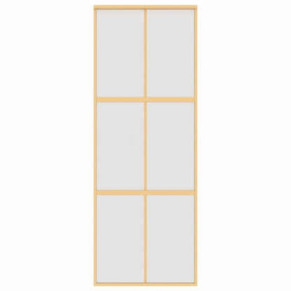 Sliding Door Gold 76x205 cm Frosted ESG Glass and Aluminium
