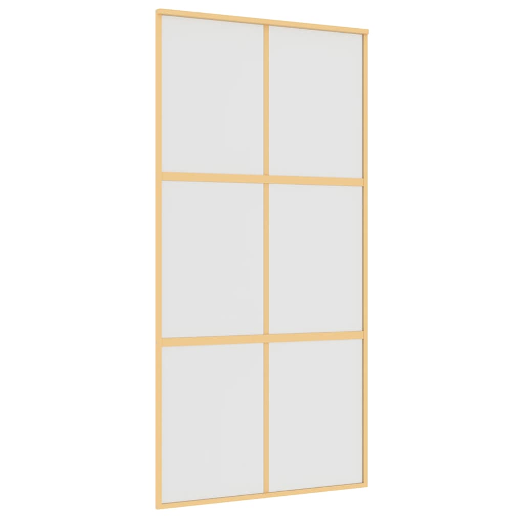 Sliding Door Gold 102,5x205 cm Frosted ESG Glass and Aluminium
