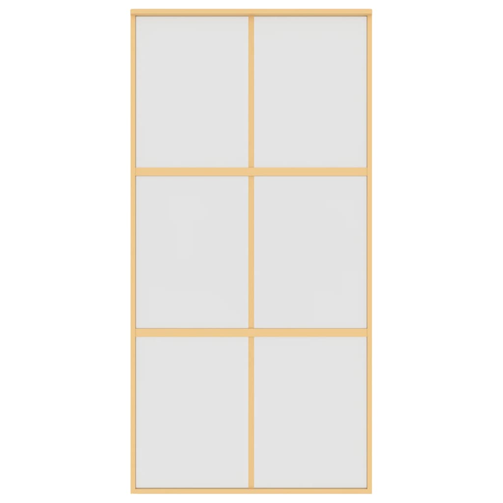 Sliding Door Gold 102,5x205 cm Frosted ESG Glass and Aluminium
