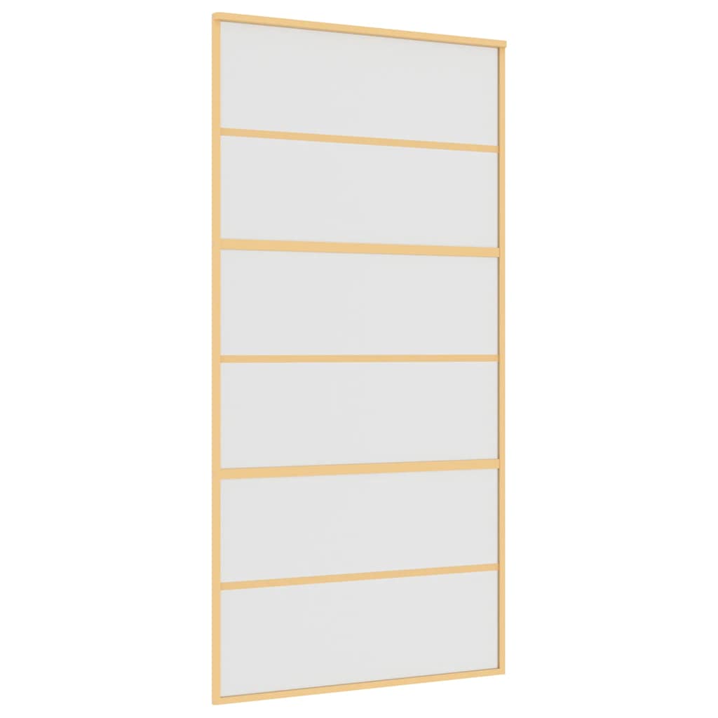 Sliding Door Gold 102,5x205 cm Frosted ESG Glass and Aluminium