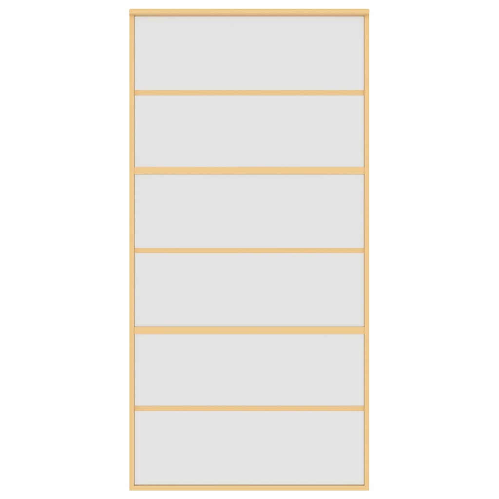 Sliding Door Gold 102,5x205 cm Frosted ESG Glass and Aluminium