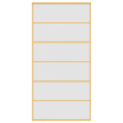Sliding Door Gold 102,5x205 cm Frosted ESG Glass and Aluminium