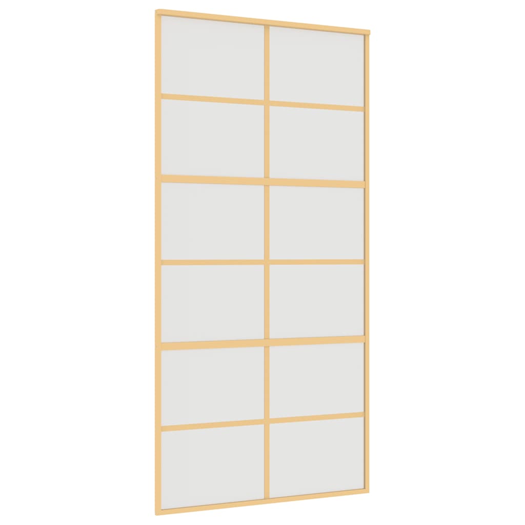 Sliding Door Gold 102,5x205 cm Frosted ESG Glass and Aluminium