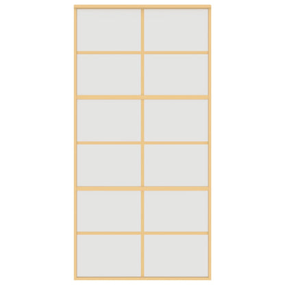 Sliding Door Gold 102,5x205 cm Frosted ESG Glass and Aluminium