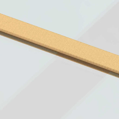 Sliding Door Gold 102.5x205 cm Clear ESG Glass and Aluminium