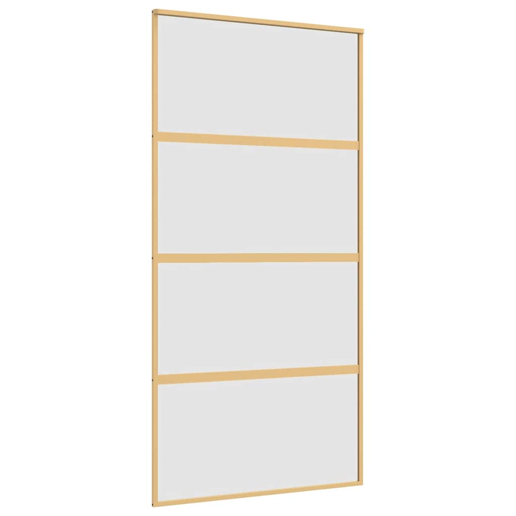 Sliding Door Gold 102,5x205 cm Frosted ESG Glass and Aluminium