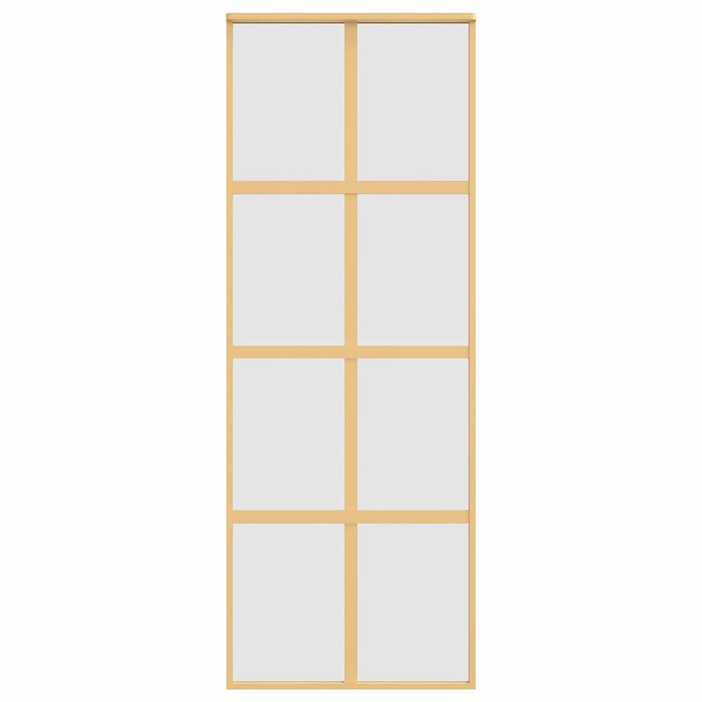 Sliding Door Gold 76x205 cm Frosted ESG Glass and Aluminium