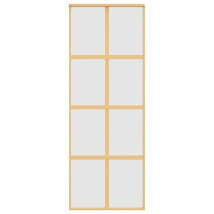 Sliding Door Gold 76x205 cm Frosted ESG Glass and Aluminium