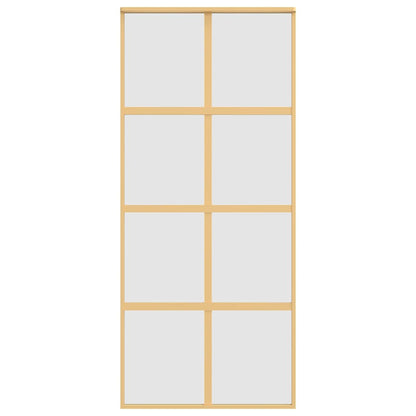 Sliding Door Gold 90x205 cm Frosted ESG Glass and Aluminium