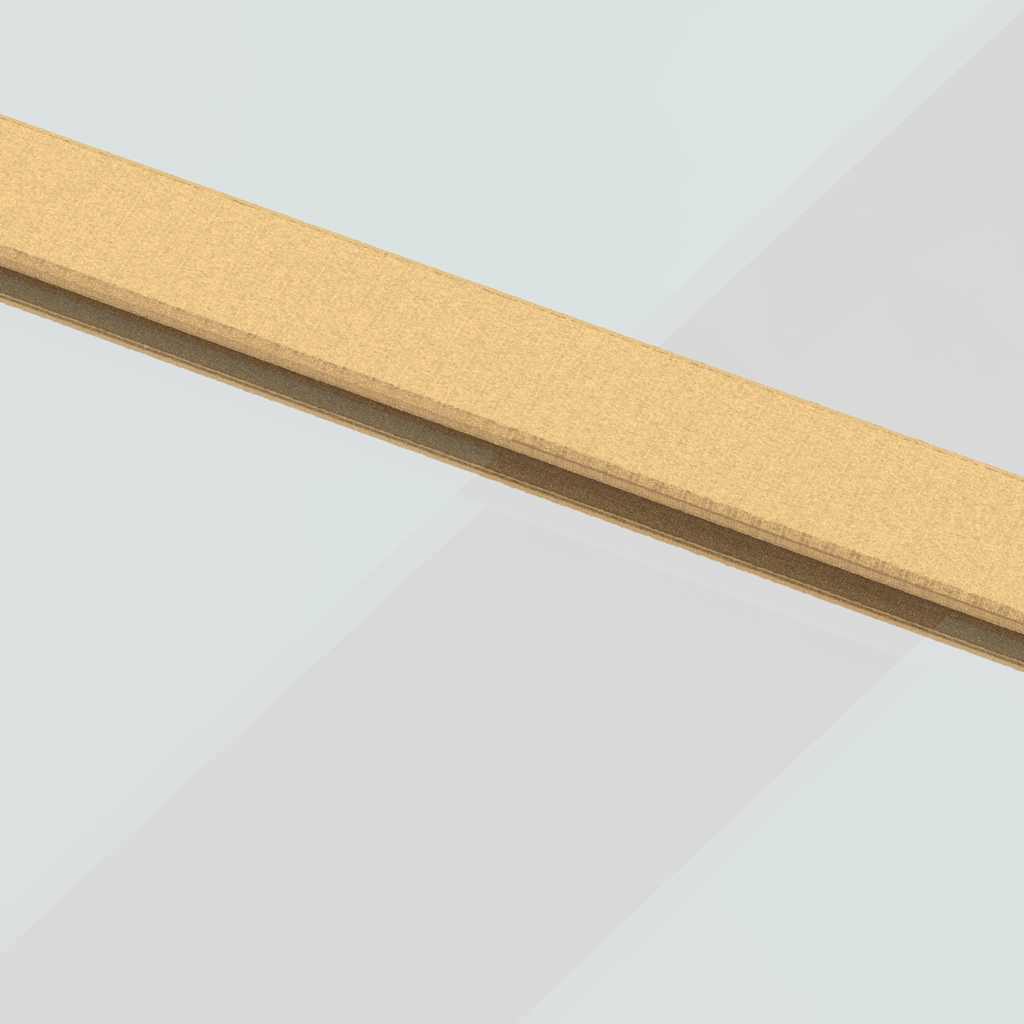 Sliding Door Gold 90x205 cm Clear ESG Glass and Aluminium