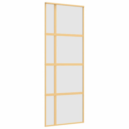 Sliding Door Gold 76x205 cm Frosted ESG Glass and Aluminium
