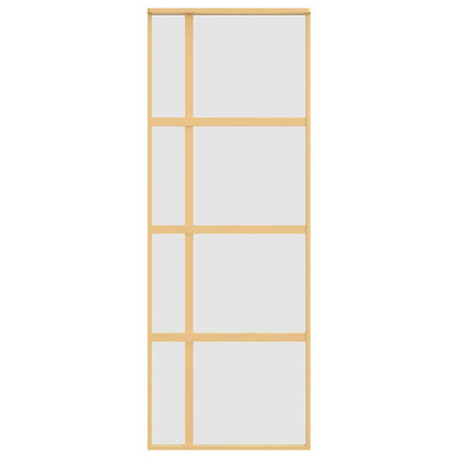 Sliding Door Gold 76x205 cm Frosted ESG Glass and Aluminium