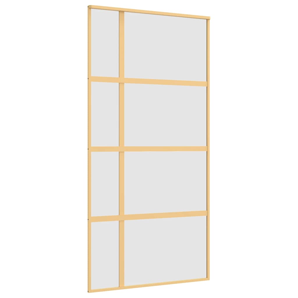 Sliding Door Gold 102.5x205 cm Frosted ESG Glass and Aluminium