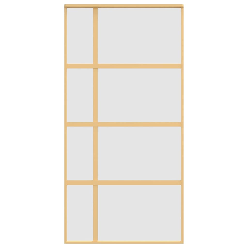Sliding Door Gold 102.5x205 cm Frosted ESG Glass and Aluminium