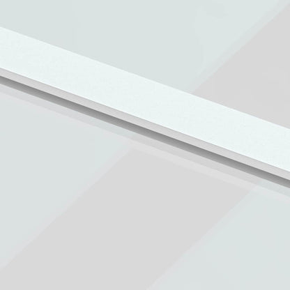 Sliding Door White 90x205 cm Tempered Glass and Aluminium