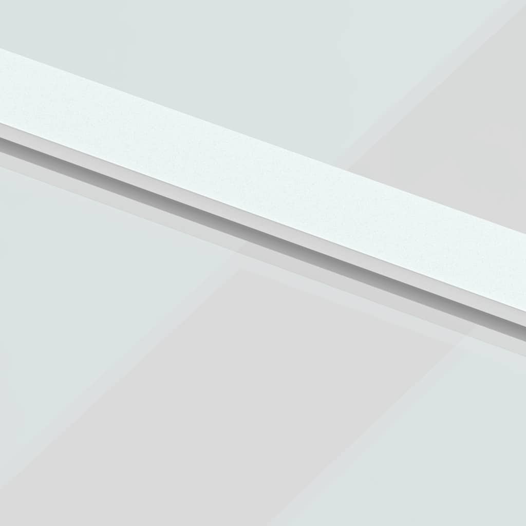Sliding Door White 102.5x205 cm Tempered Glass and Aluminium