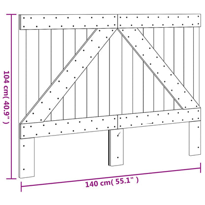 Headboard 140x104 cm Solid Wood Pine