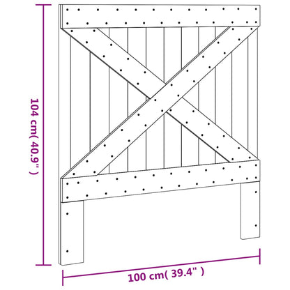Headboard 100x104 cm Solid Wood Pine