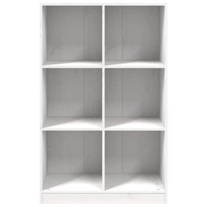 Bookcase White 70x33x110 cm Solid Wood Pine