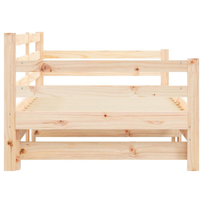 Daybed with Trundle without Mattress 80x200 cm Solid Wood