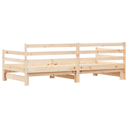 Daybed with Trundle without Mattress 80x200 cm Solid Wood