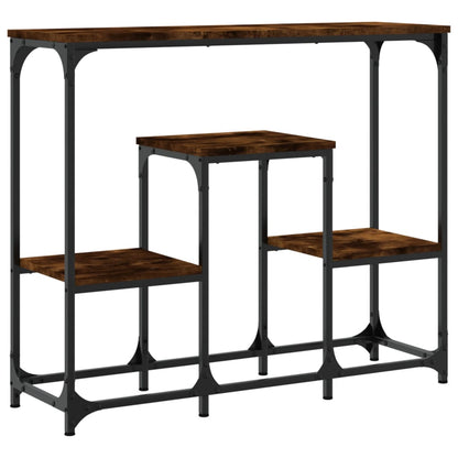 Console Table Smoked Oak 89.5x28x76 cm Engineered Wood