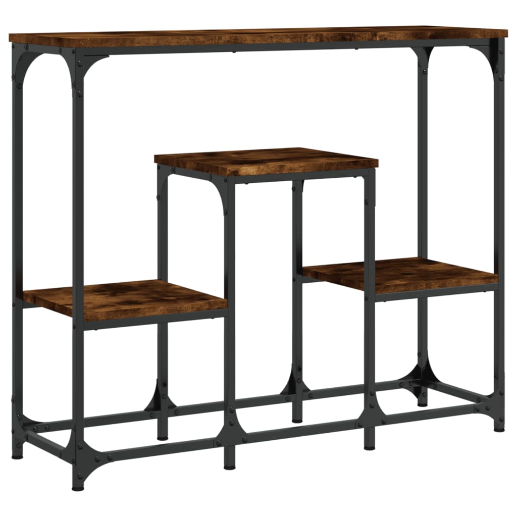 Console Table Smoked Oak 89.5x28x76 cm Engineered Wood