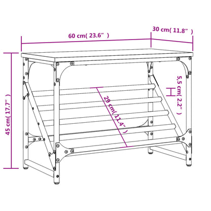 Shoe Rack Sonoma Oak 60x30x45 cm Engineered Wood