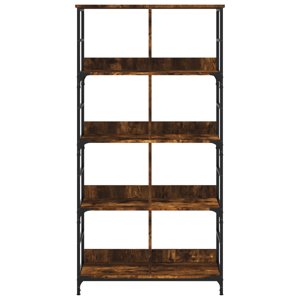 Bookshelf Smoked Oak 78.5x33x153 cm Engineered Wood