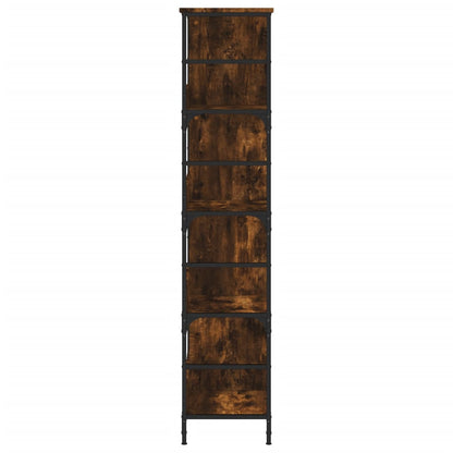 Bookshelf Smoked Oak 78.5x33x153 cm Engineered Wood
