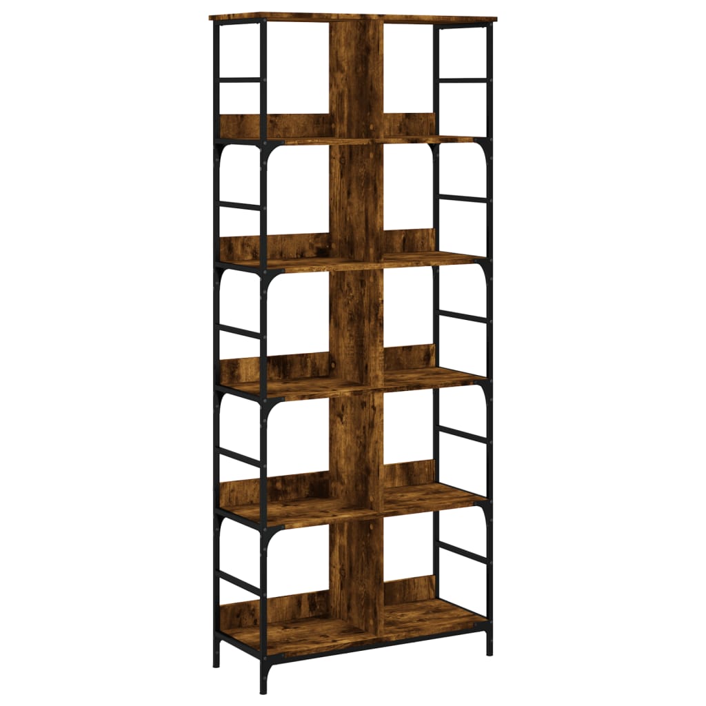 Bookshelf Smoked Oak 78.5x33x188.5 cm Engineered Wood